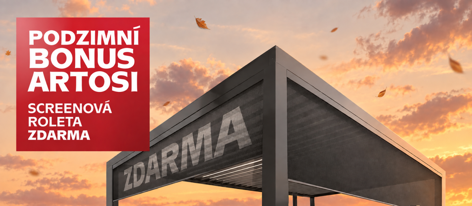 Bioklimatická pergola ARTOSI + roleta zdarma