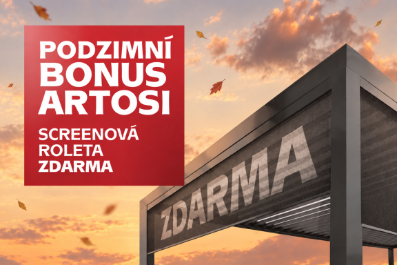 Bioklimatická pergola ARTOSI + roleta zdarma